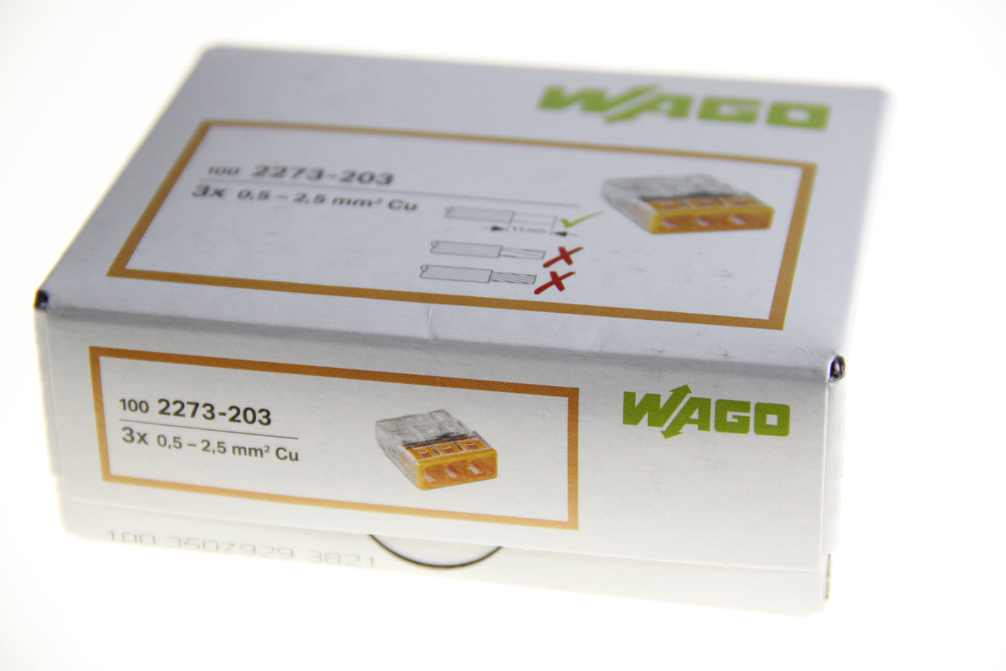 Quick coupler Wago 2273-203 3x2.5mm 1 pc