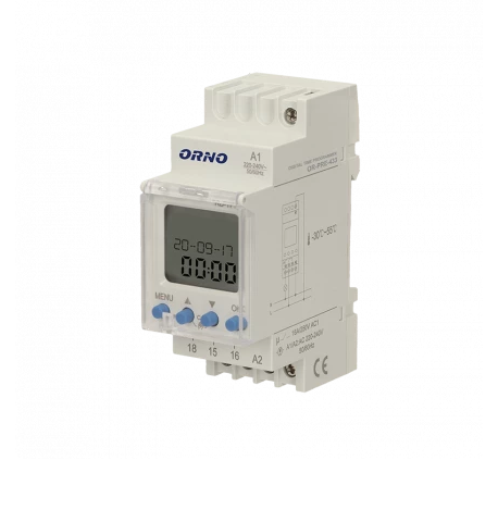 Timer 16A 2.3kW DIN 52 PROGRAMS OR-PRE-433