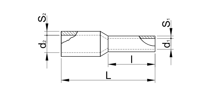 4/16,5 E119 Końcówka kablowa 4mm2 izolowana 10szt szara