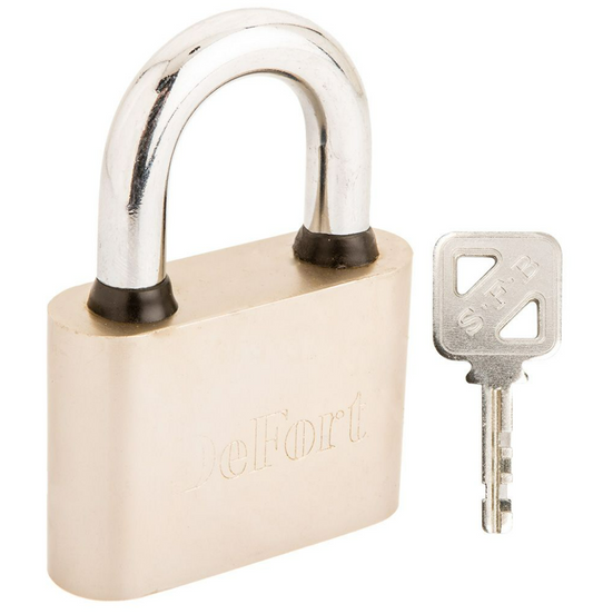 Cast iron padlock 60 mm, 3 DeFort keys