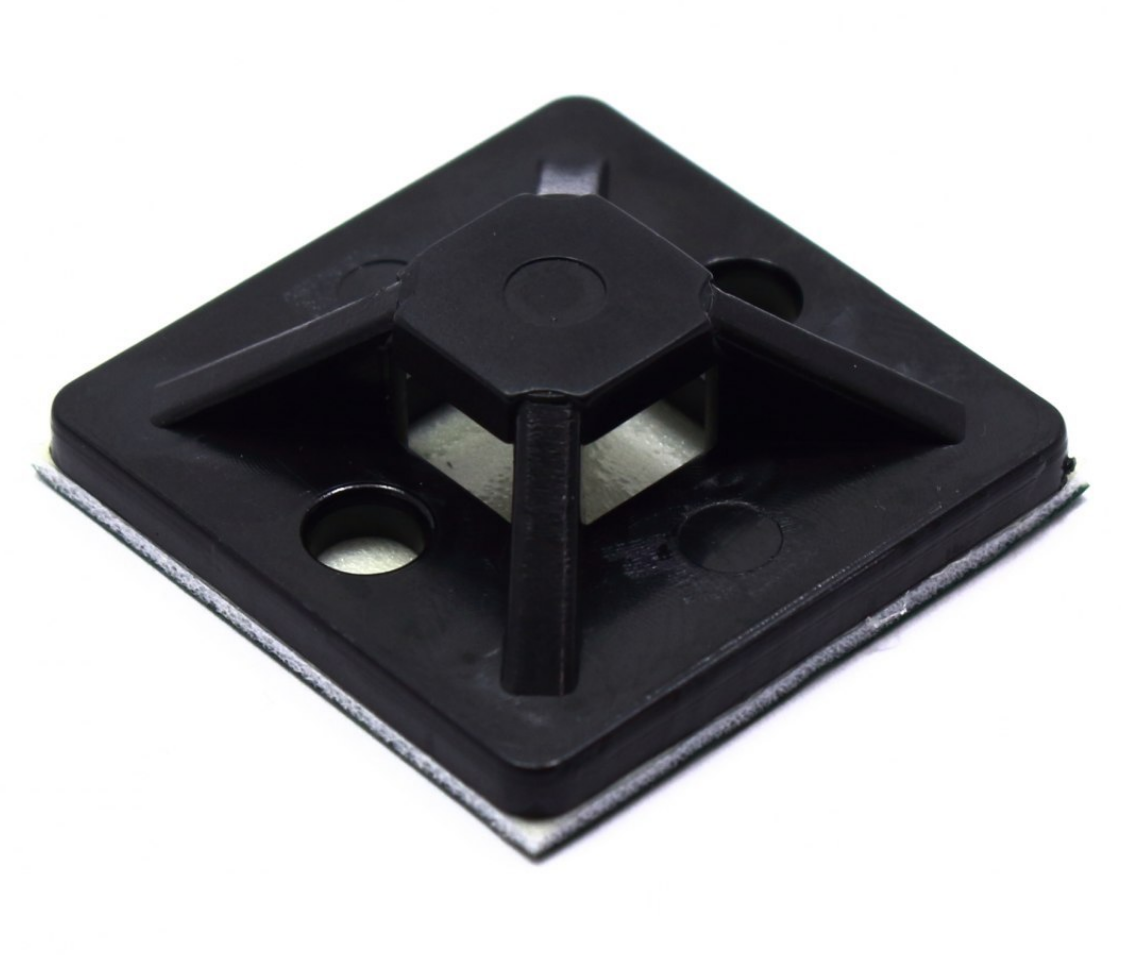 Cable tie holder square 20mm black