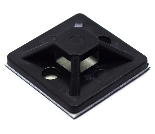 Cable tie holder square 20mm black 100pcs