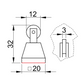 Limit switch with roller breaker NO NC