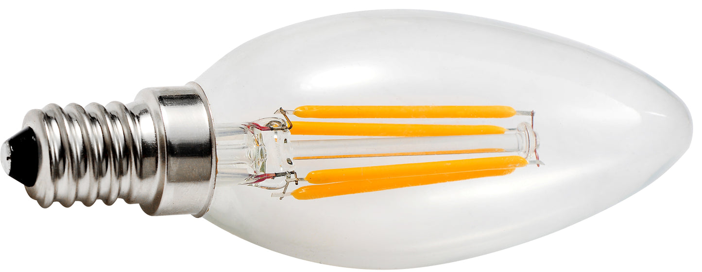 LED FILAMENT candle bulb 230V 4W E14 C35CL 2700K 470lm