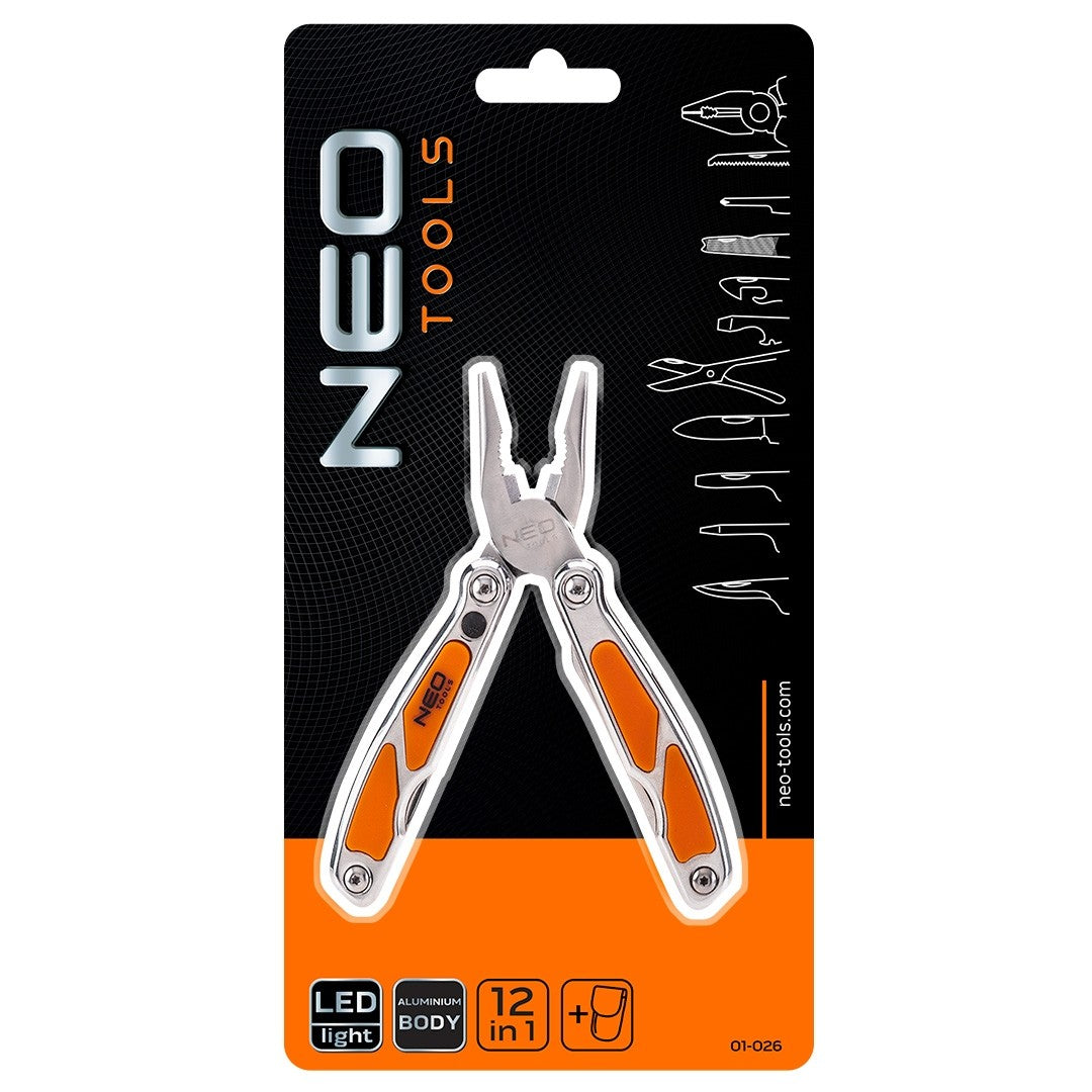 Narzędzie wielofunkcyjne z LED Multitool 12w1 + etui