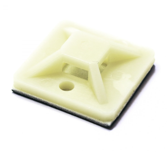 Cable tie holder square 30mm white